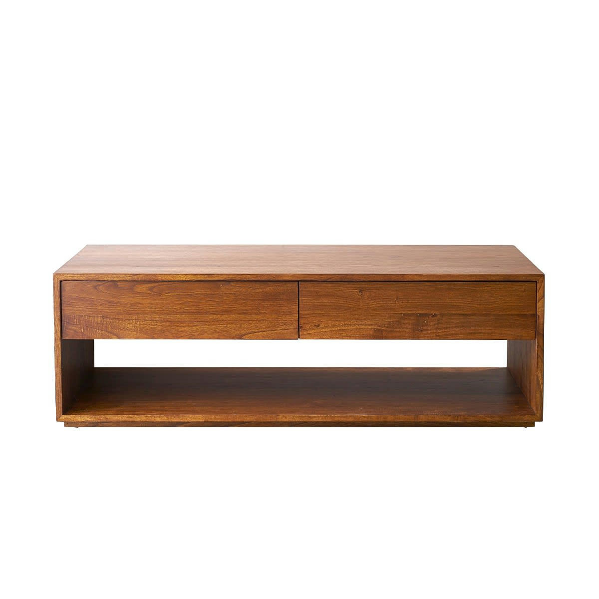 MILO - Table basse en mindi massif finition noyer