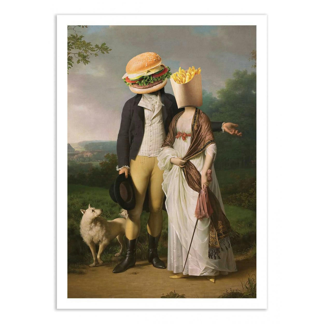 JONAS LOOSE - THE PERFECT MATCH - Affiche d'art avec Cadre bois noir - 50 x 70 cm