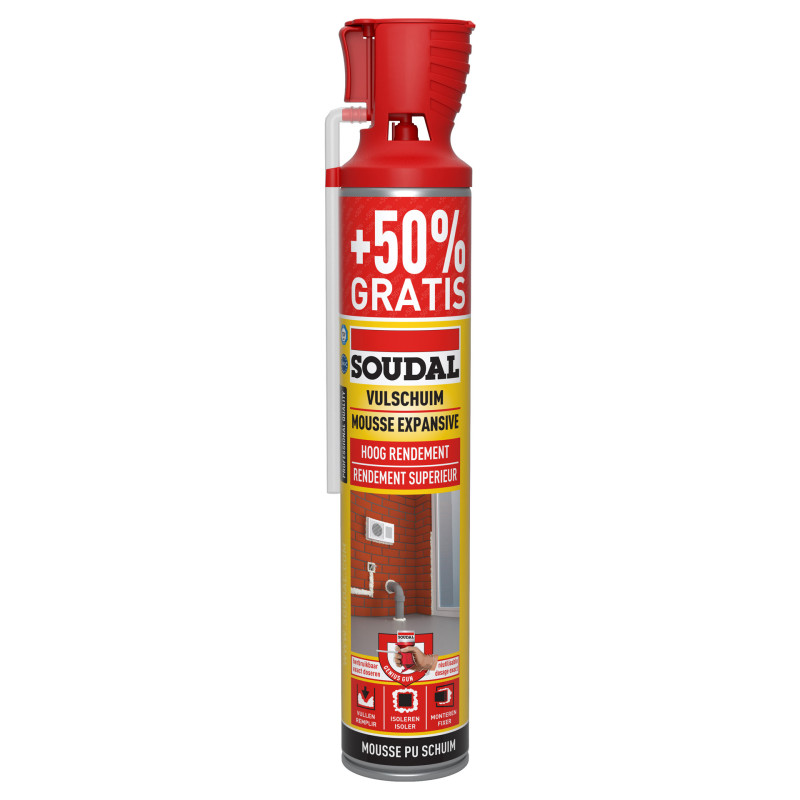 Mousse expansive PU Genius 500 ml   250 ml SOUDAL