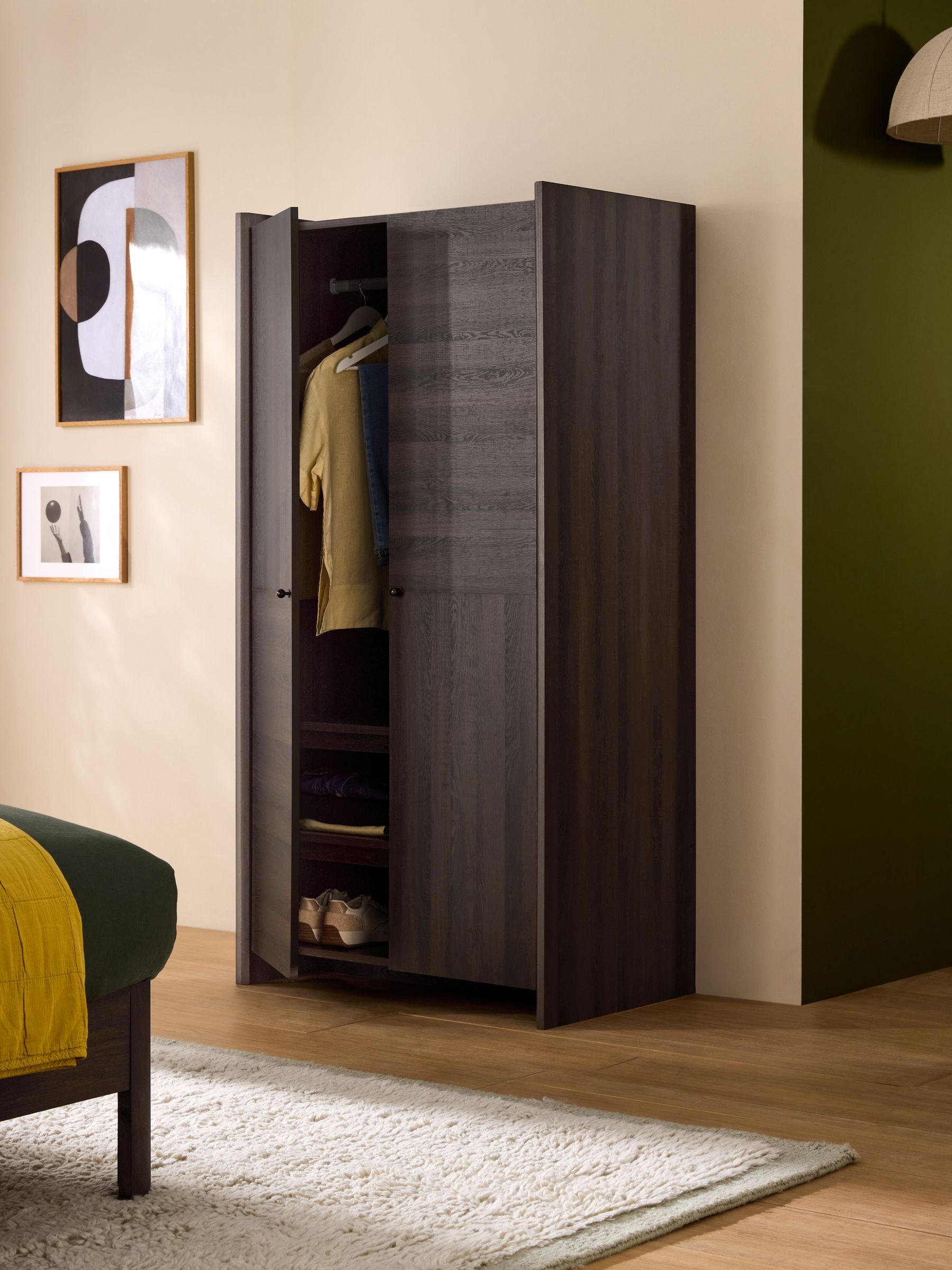 Macauley Wardrobe in Dark Brown