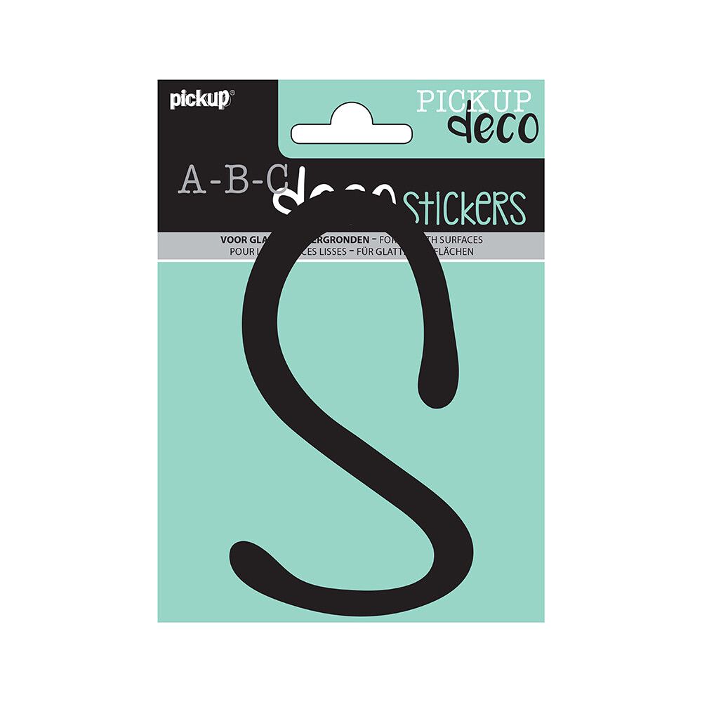 BOKSTAVER PICKUP S ABC DECO LYNN 120 MM S SVART
