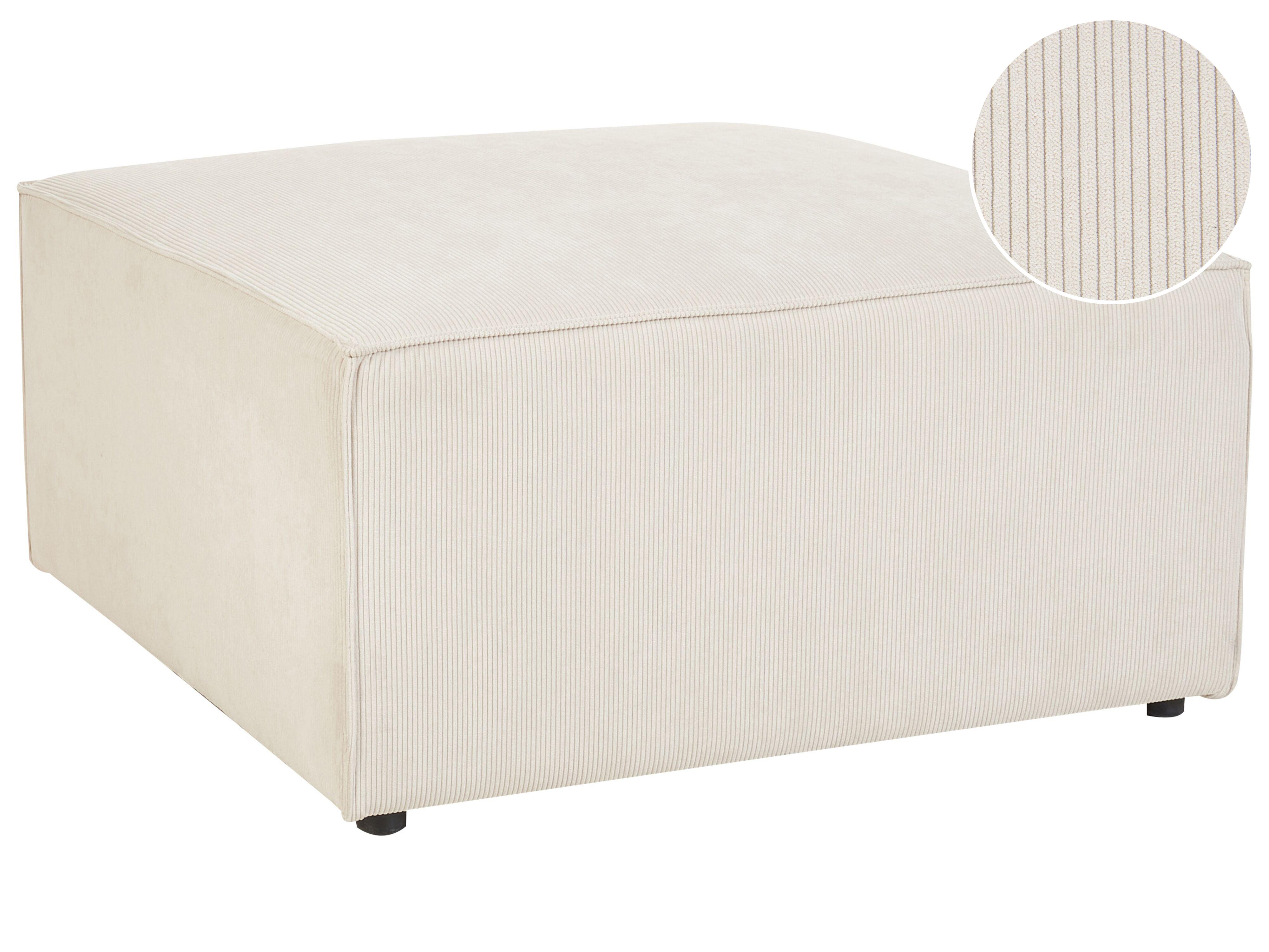 Ottoman LEMVIG Corduroy Light Beige