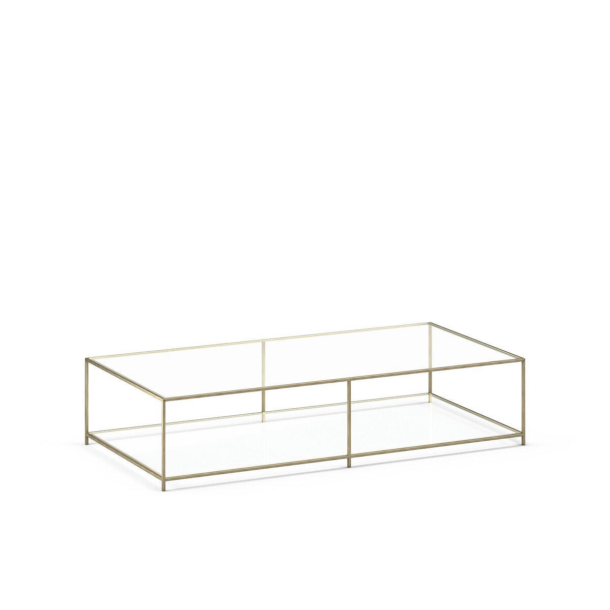 Table basse rectangulaire verre trempé, Sybil