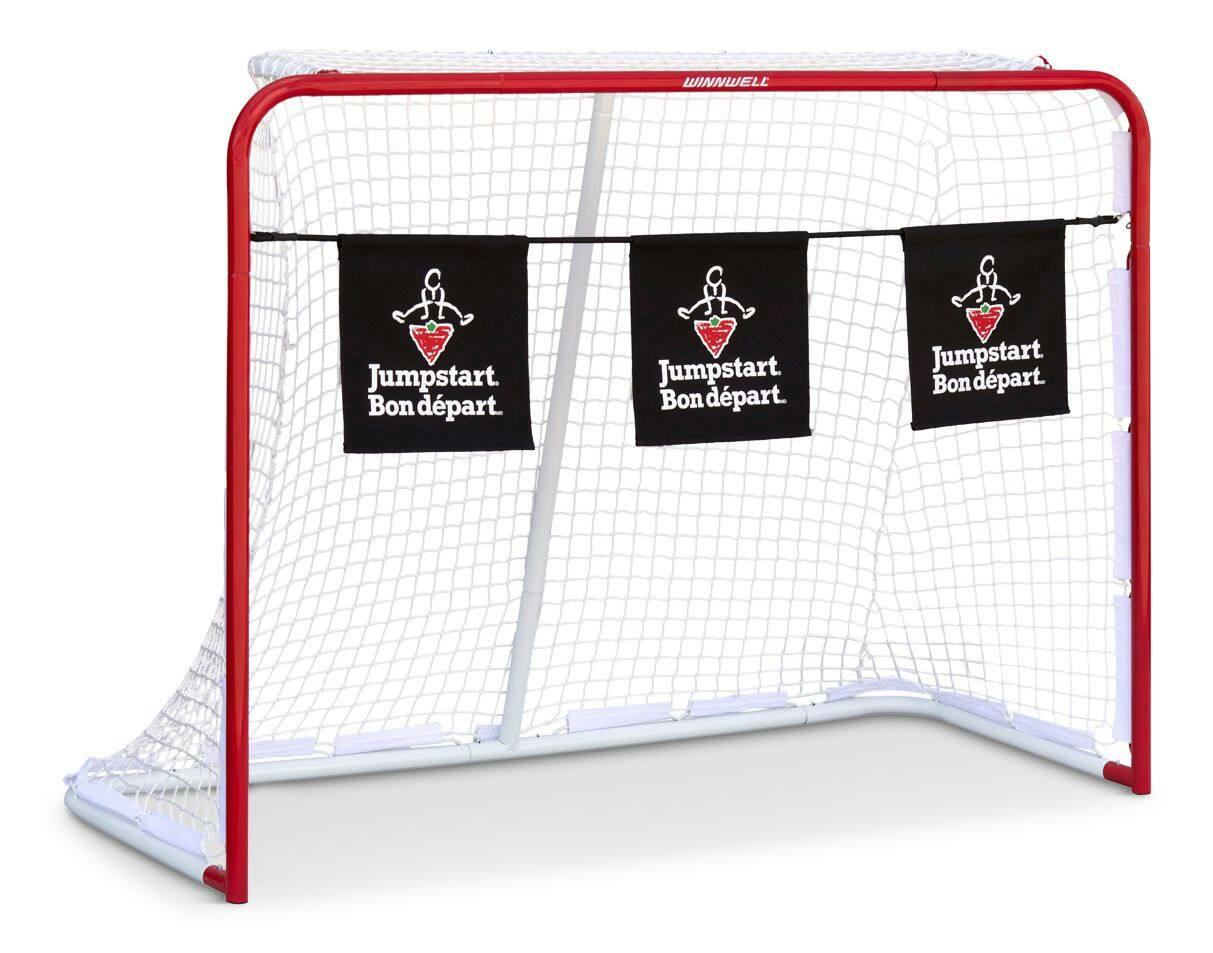 Winnwell Jumpstart Steel Street Hockey Net with Bungee Targets, 60-in