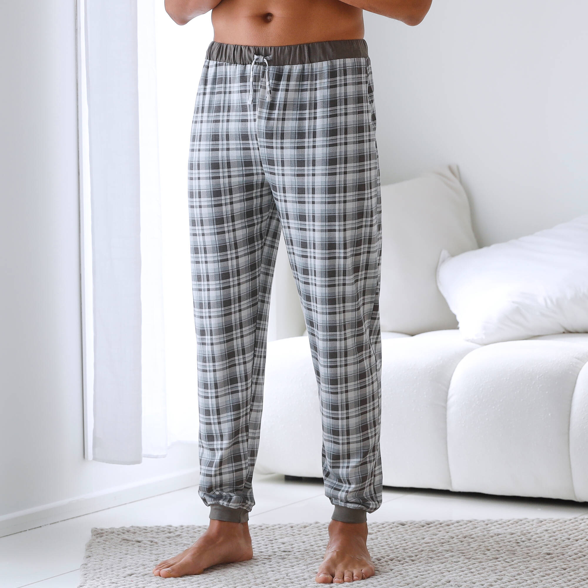 Pantalon pyjama bas resserrés - lot de 2