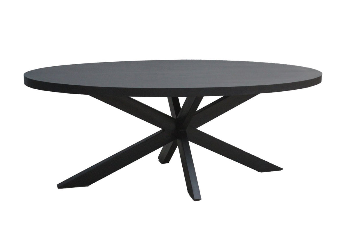Livingfurn eetkamertafel Kala Oval Spider - 160cm - mangohout