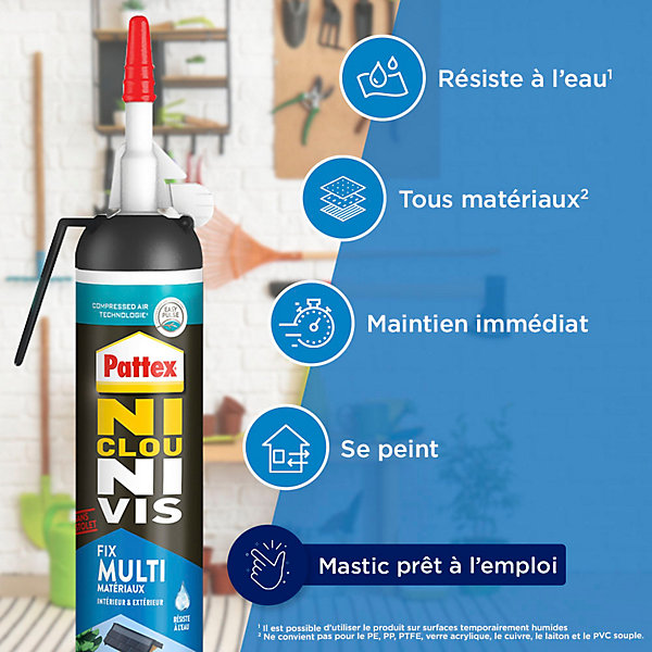 Cartouche de colle polymère propulsée au gaz, 200 g - intérieur/extérieur
