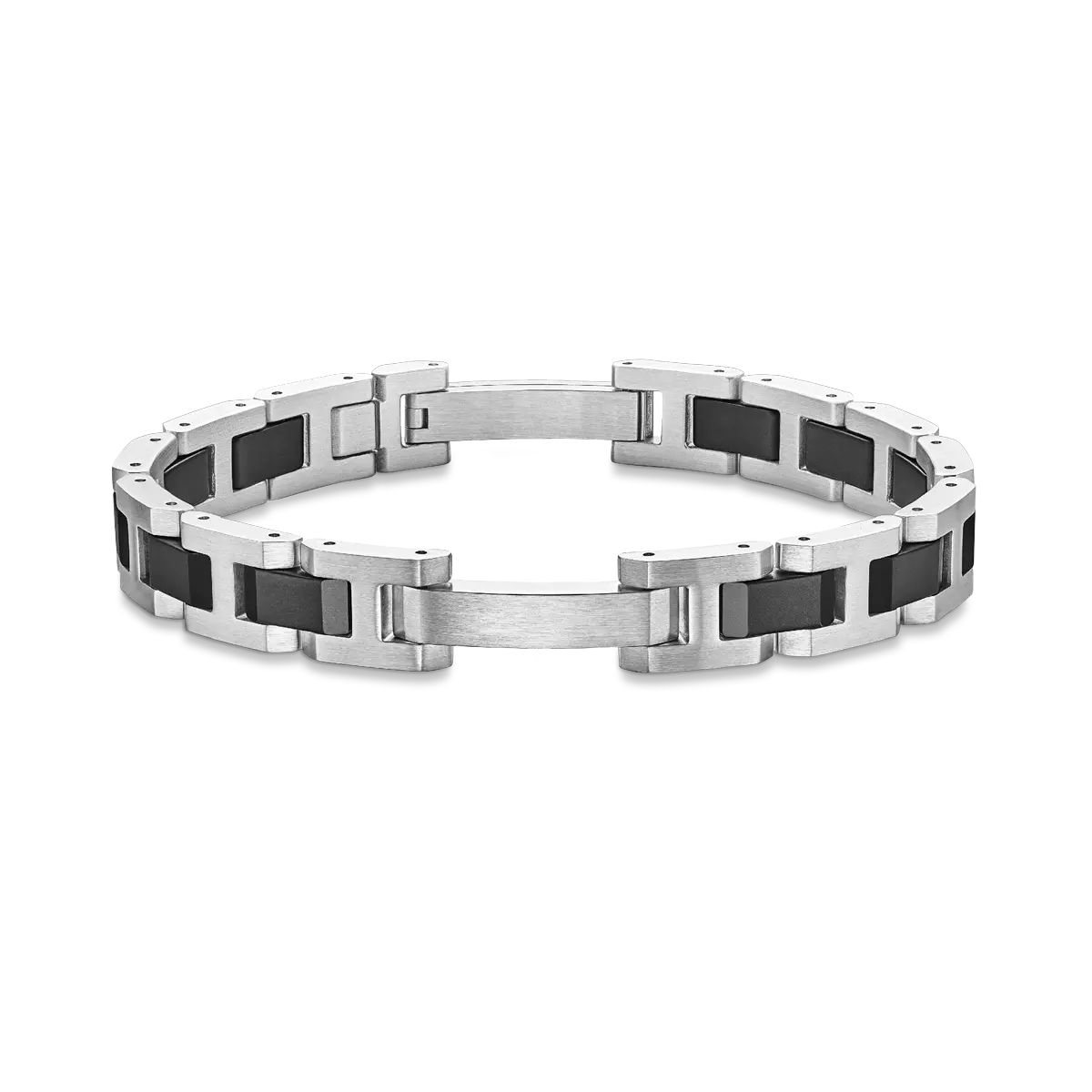 BRACELET CAP CAMARAT – ACIER & CÉRAMIQUE NOIRE