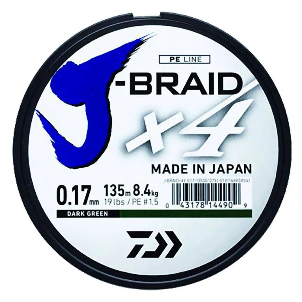 Daiwa J-Braid 4 braided line 1350 m