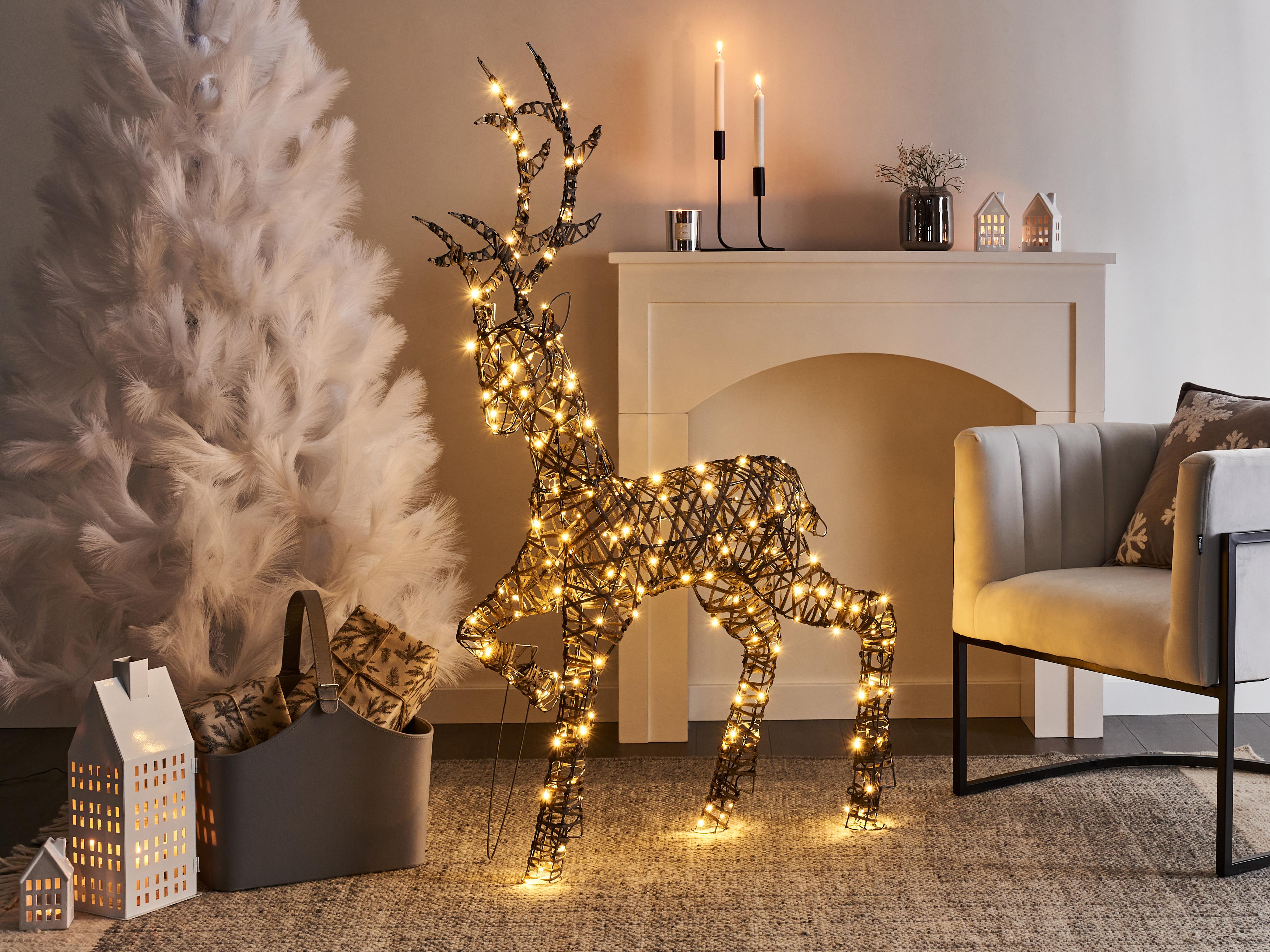 Outdoor Decoration LED HUSAVIK Reindeer 140 cm Silver