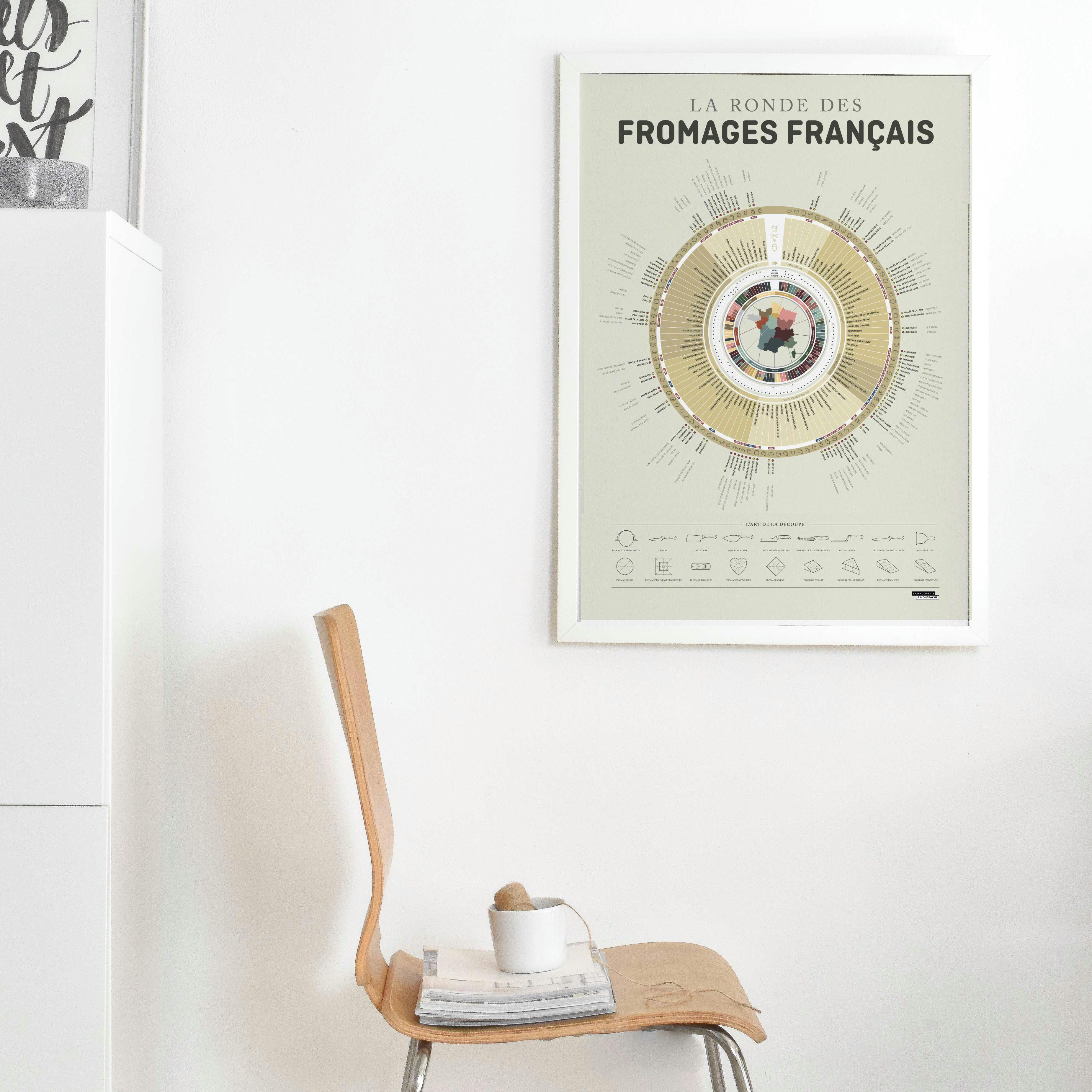 - Affiche d'art la ronde des fromages 50 X 70 cm