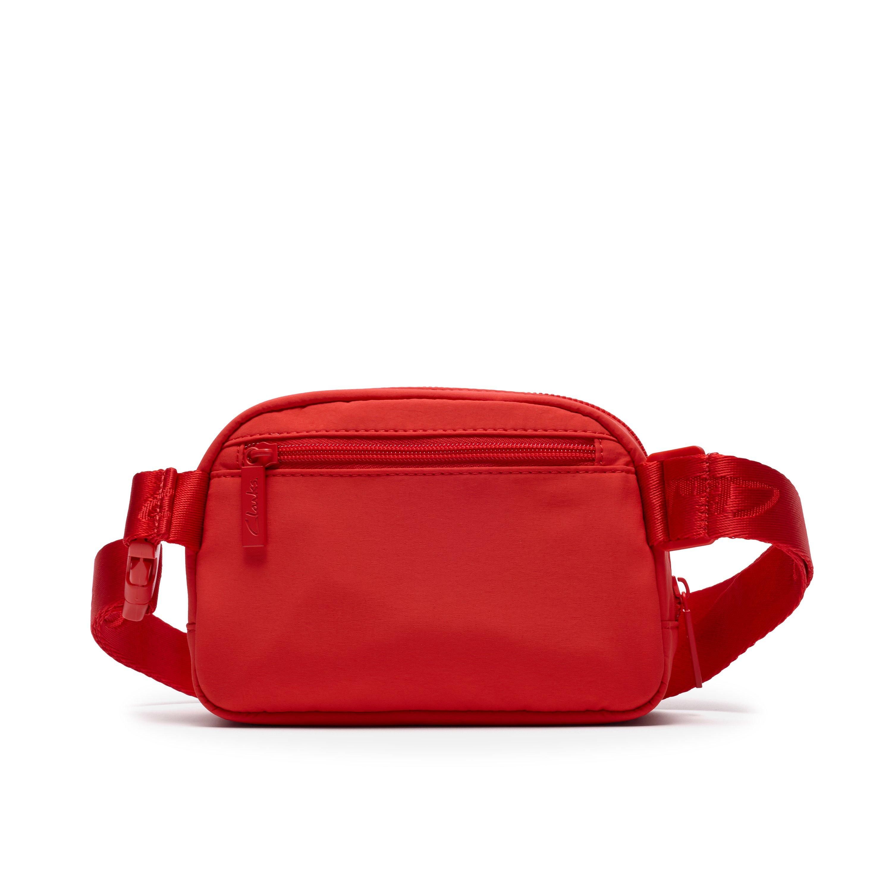 Clarks Waist Bag Poppy Red Cross Body Bag,Waist Bag