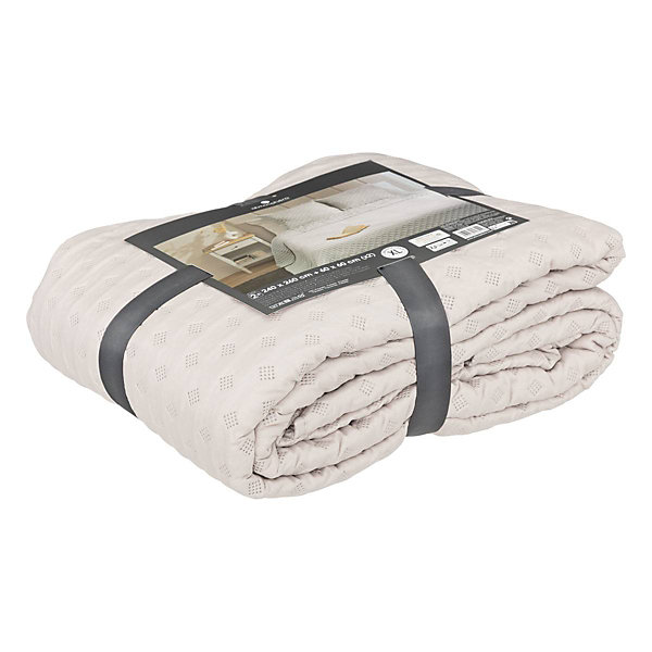 Dessus de lit Kalia 240x260cm beige - Atmosphera
