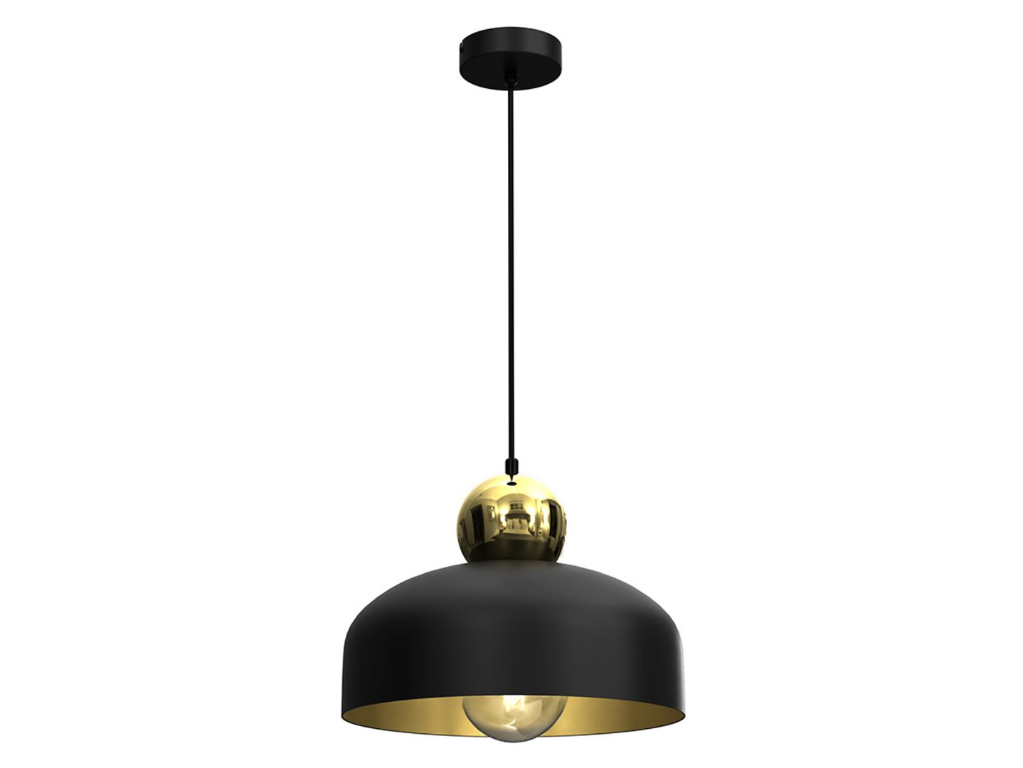 Lampa wisząca Harald metalowa czarna