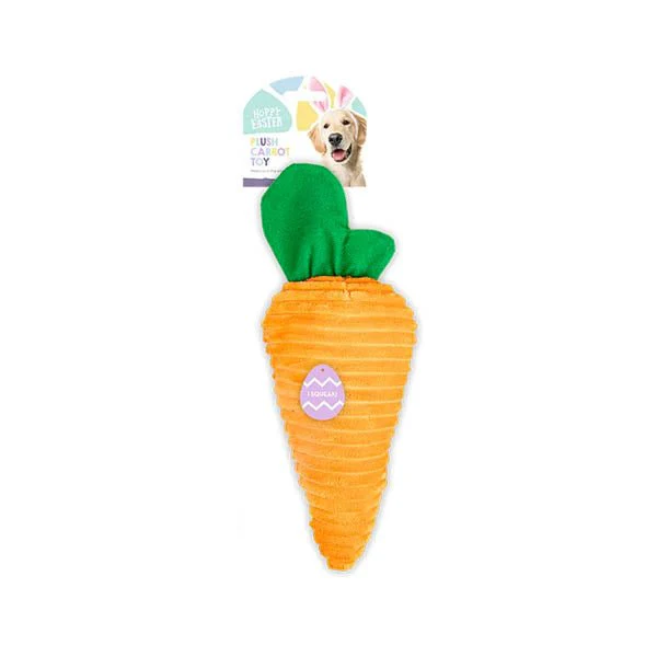 Hoppy Easter Plush Carrot Pet Toy