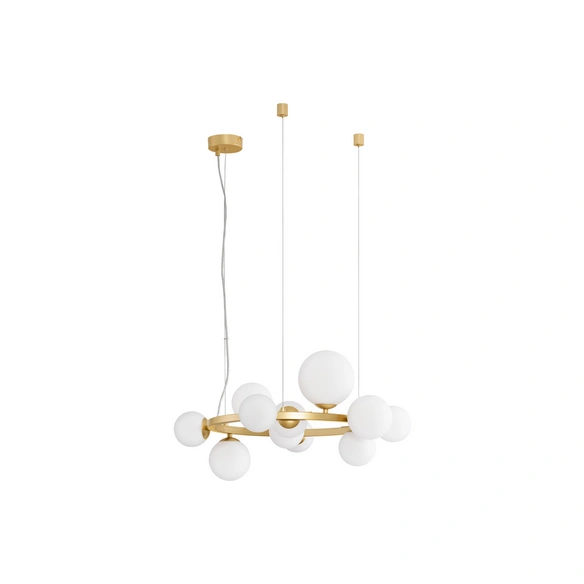 Pendelleuchte »Odillia«, LED, 11-flammig, goldfarben/weiß