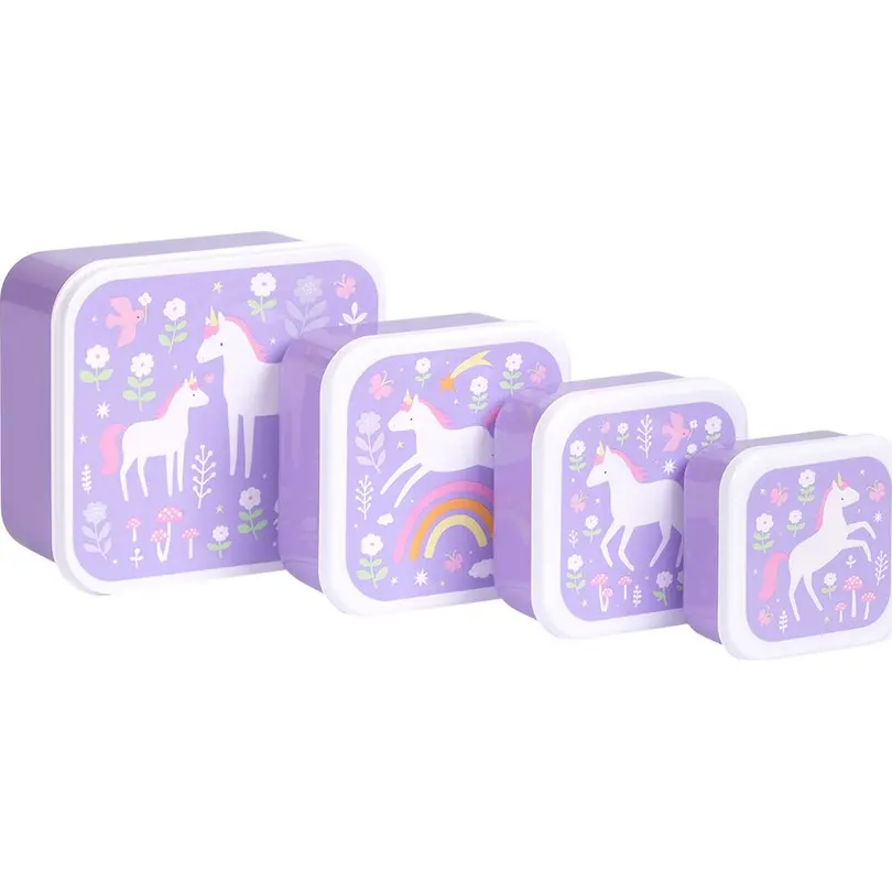Lunch-Box 4er-Set Einhorn