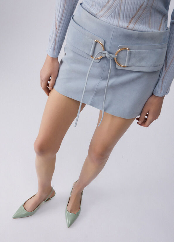 Slingback in vernice