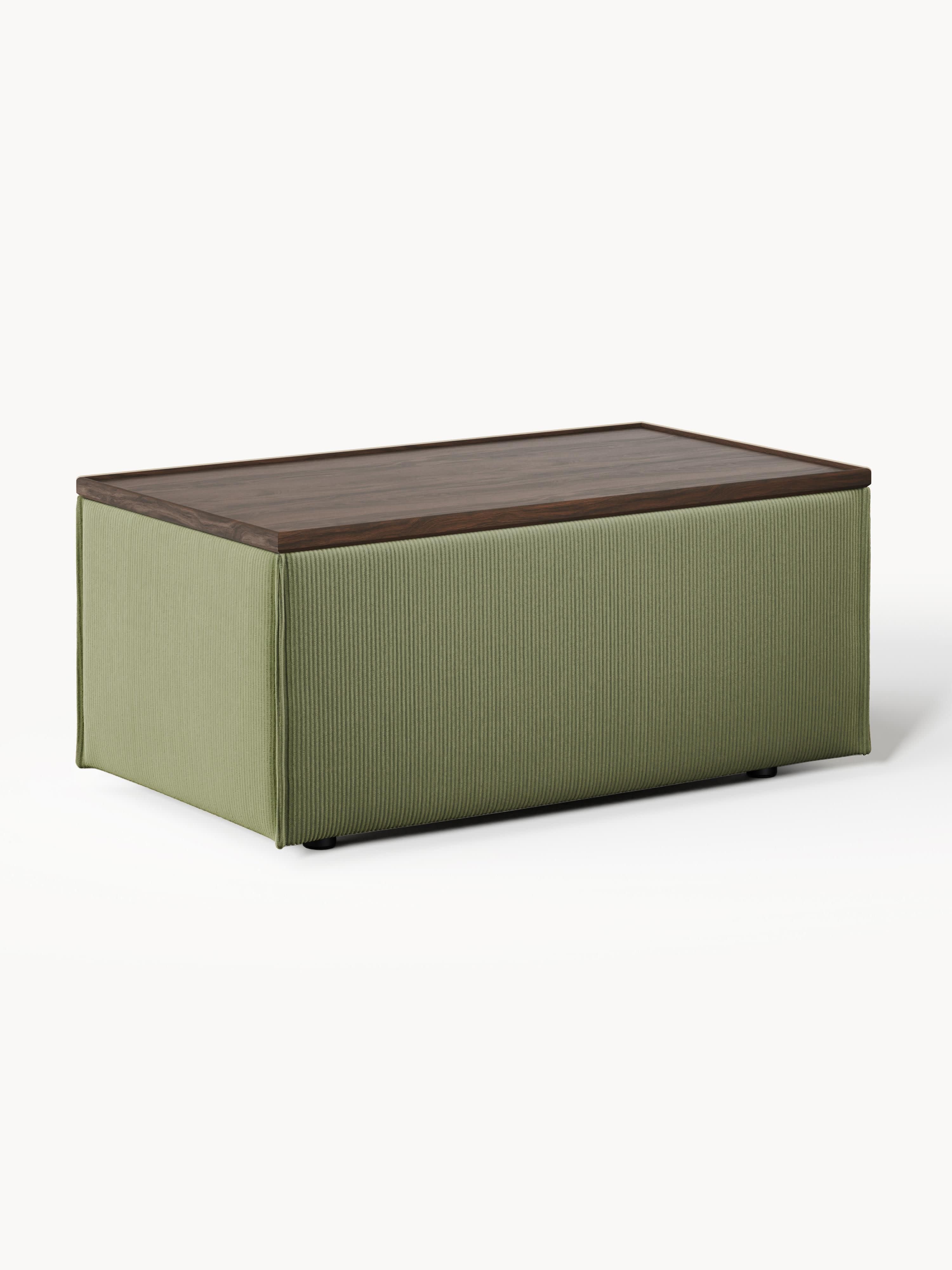 Sofa-Hocker Lennon aus Cord mit Stauraum