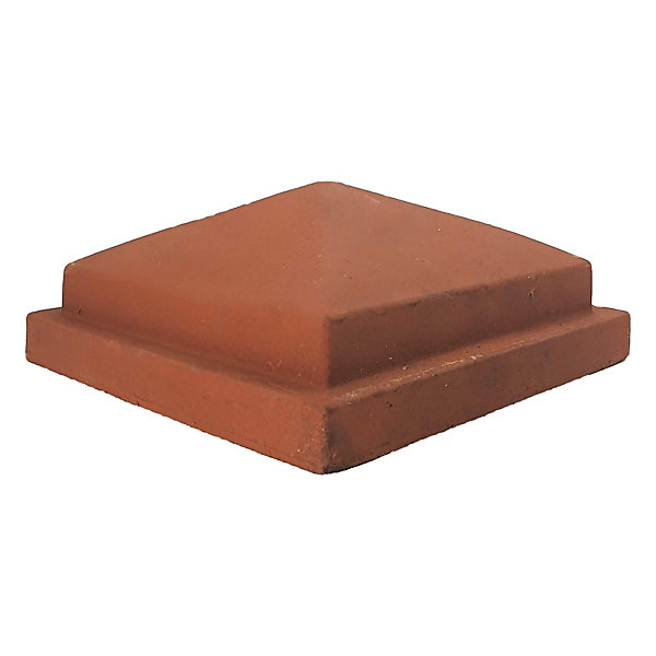Chapeau Pilier 42x42 Pointe Diamant Bandeau Carré - Rouge