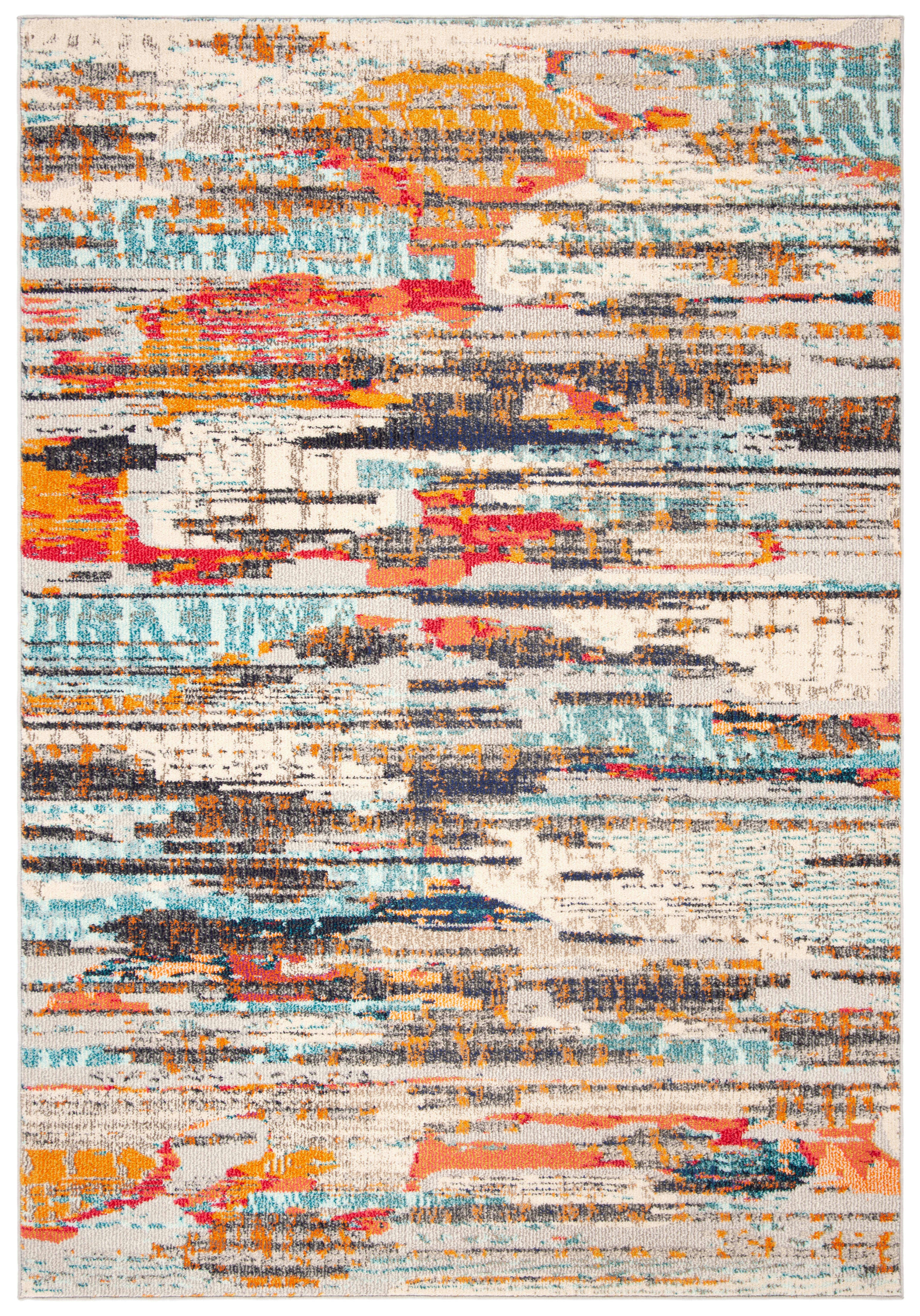 MADISON - Tapis de salon interieur en ivoire & multi, 183 x 274 cm