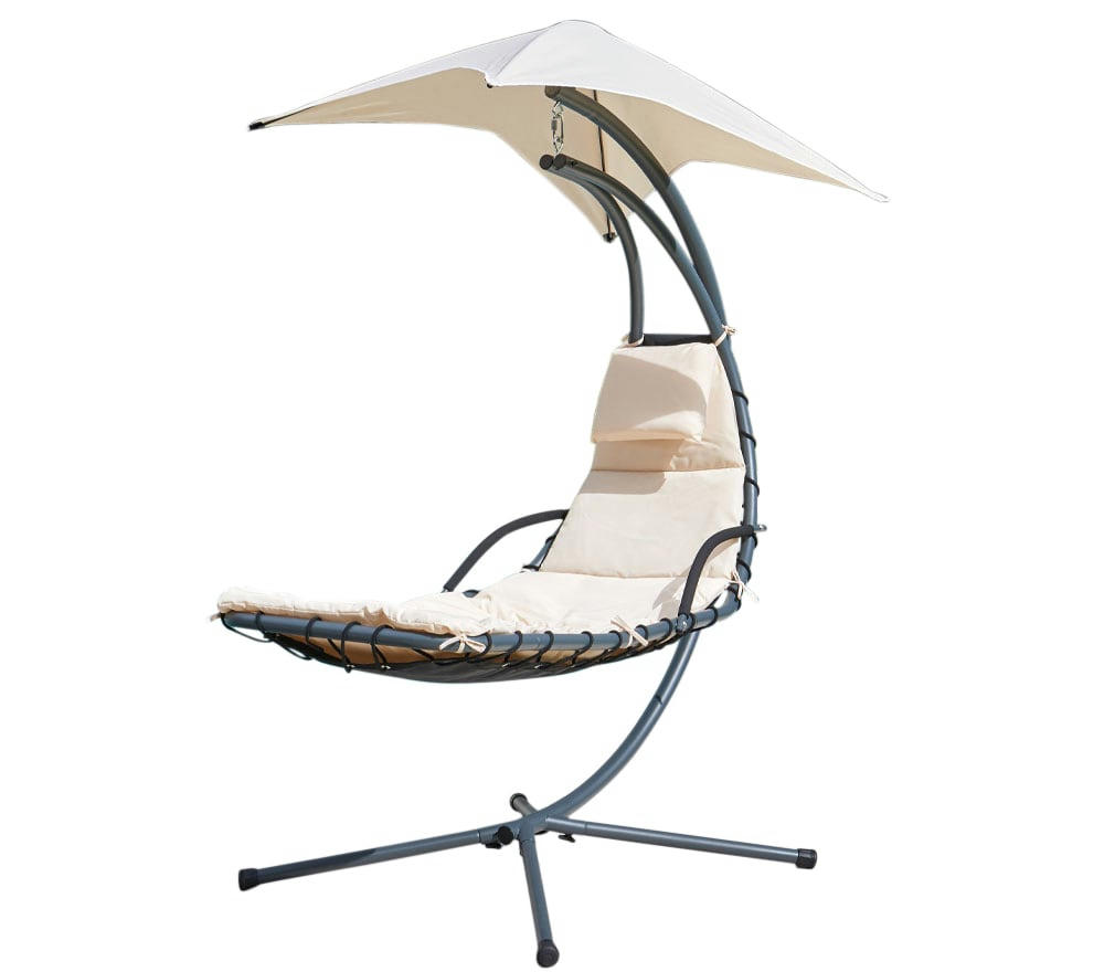 TIJUANA - Fauteuil de jardin suspendu 1 places en acier beige