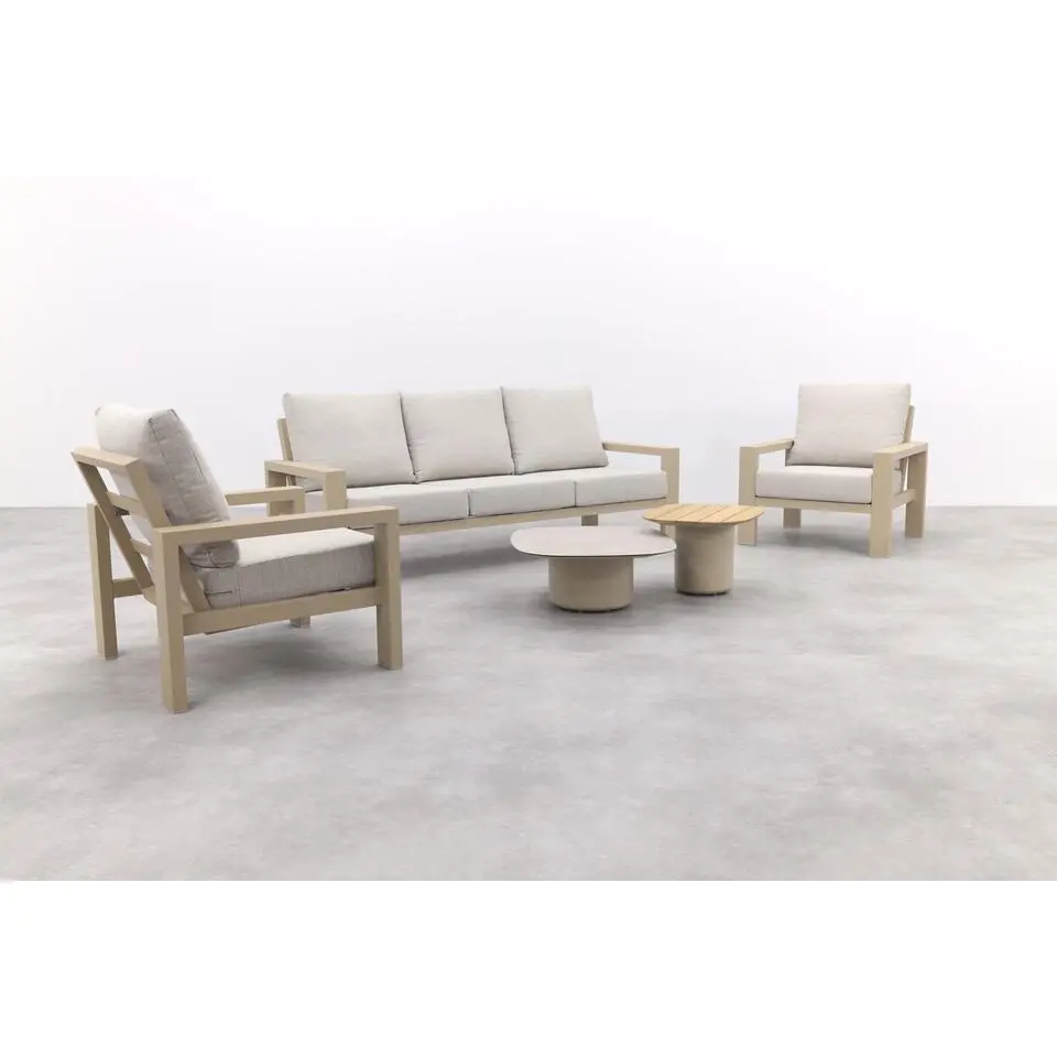 Verano/Demi stoel-bank loungeset (5-delig) - Latte
