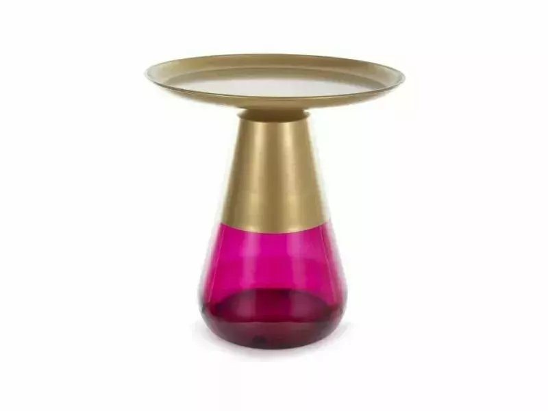 Stolik kawowy TIFFANY A GOLD 50x50 złoty/fioletowy