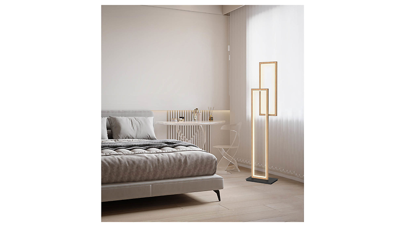 Lampa podłogowa Pescara LED 2-punktowametalowa beżowo-czarna