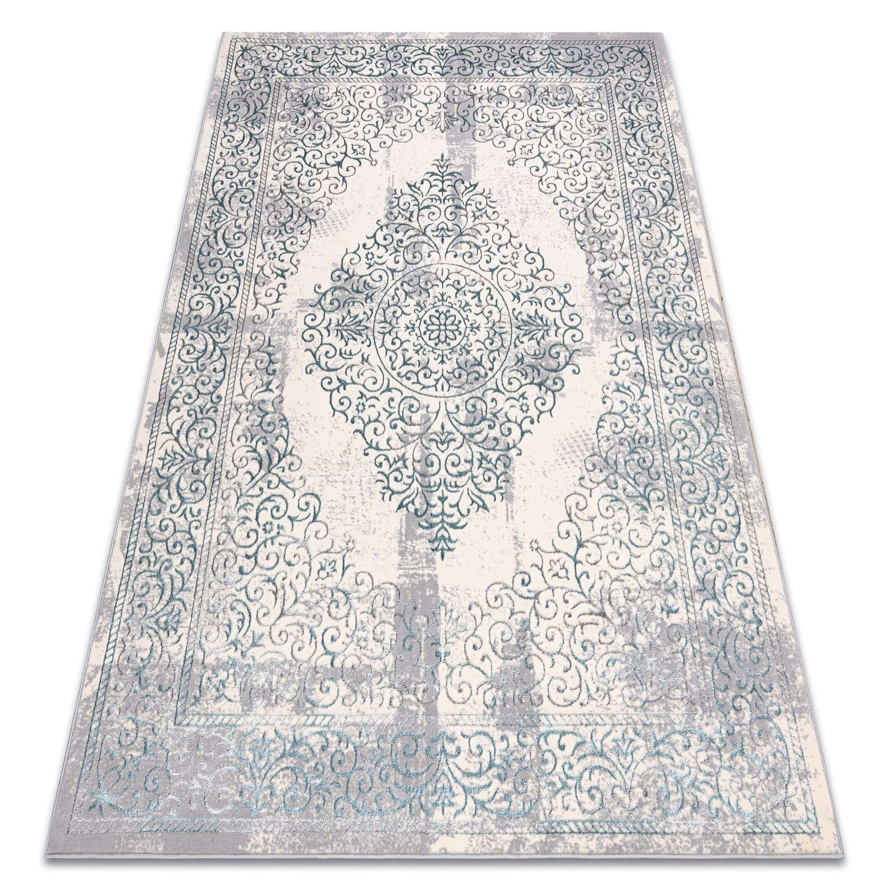 Dywan CORE W7161 Rozeta Vintage - Strukturalny, dwa poziomy 80x150 cm