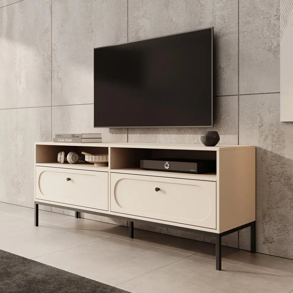 Meubella - Montserrat - TV-Meubel - Beige - 150 cm