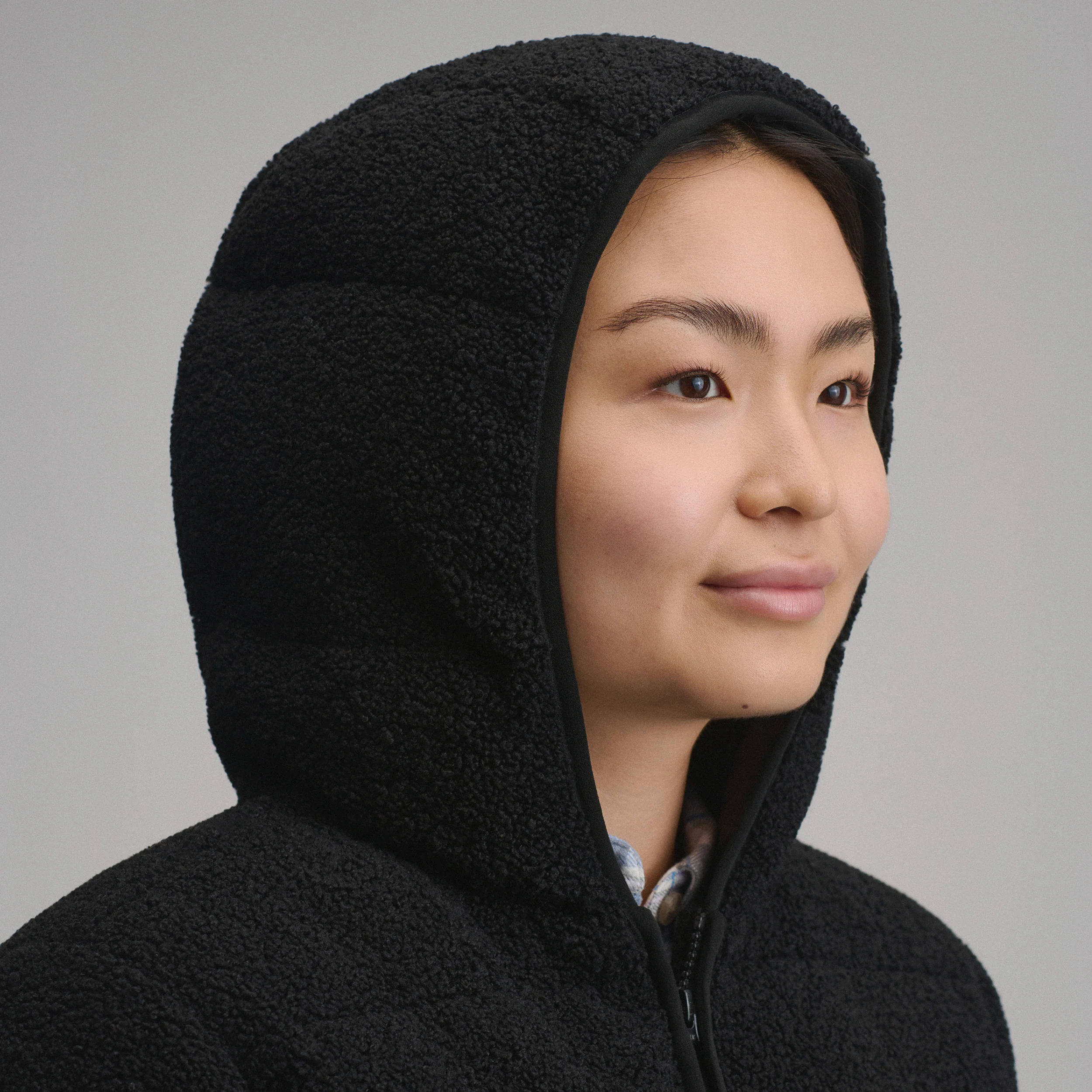 Women's Plush Puff Jacket - Faux Shearling