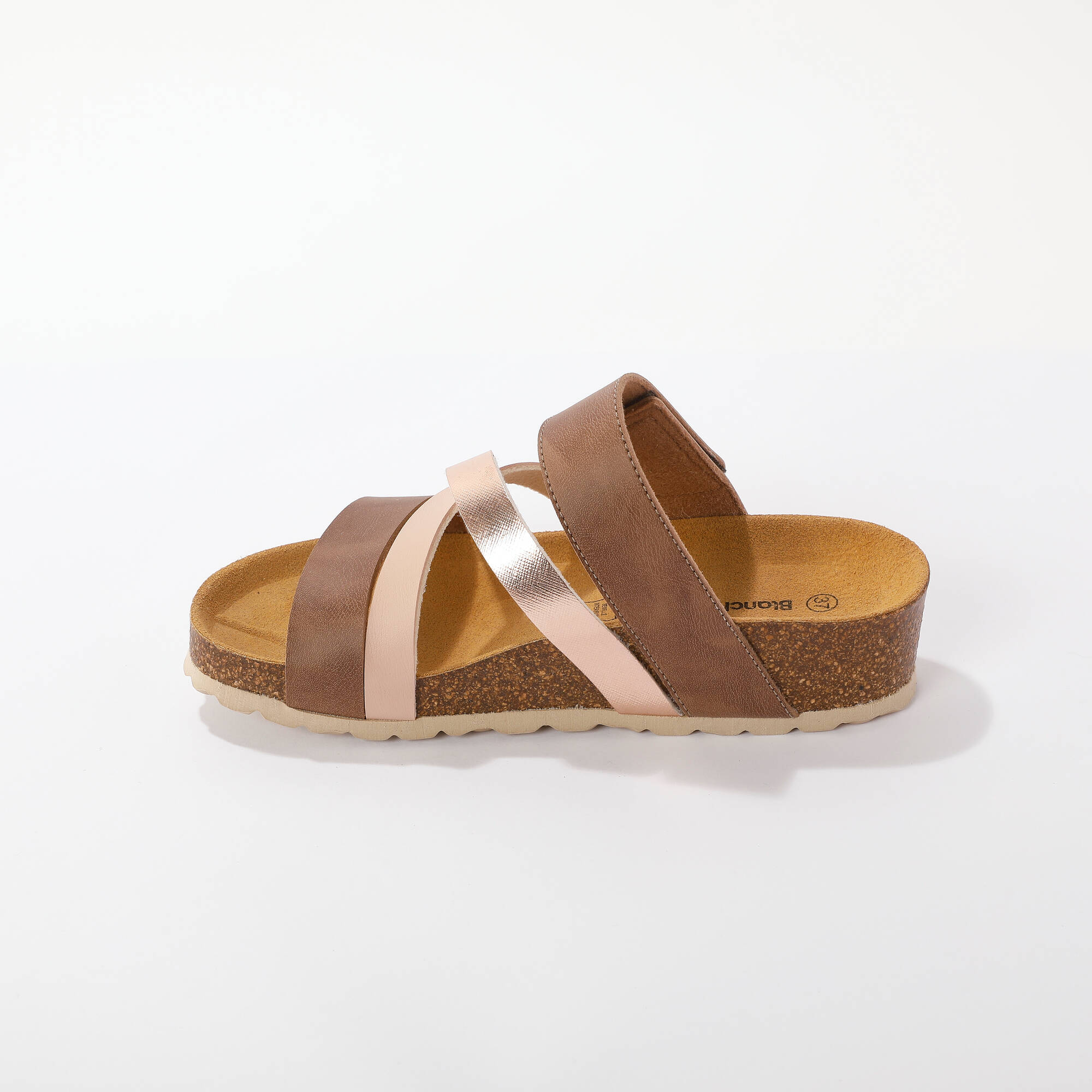 Mules brides scratchées