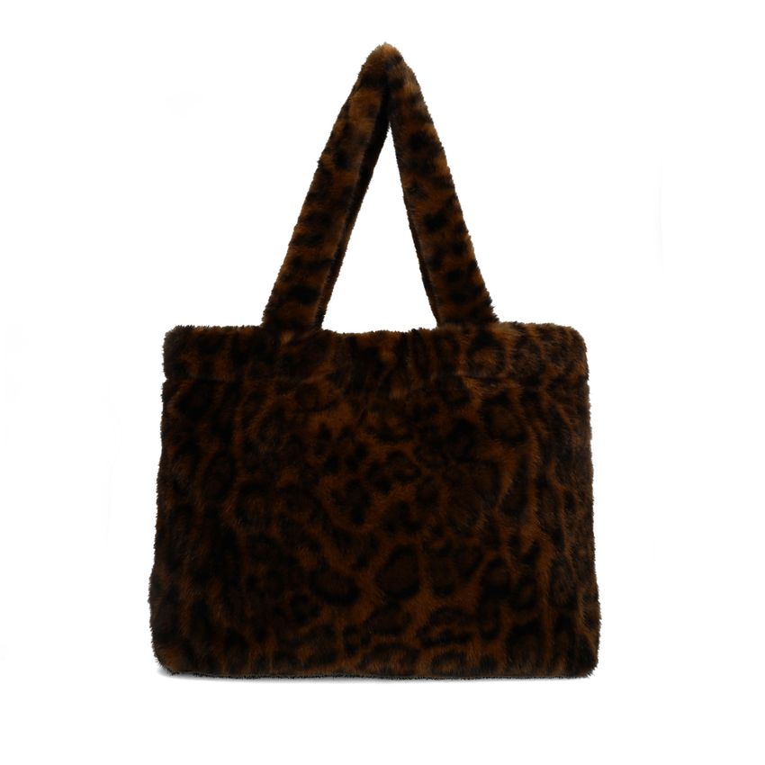Manfield Leopard shopper van faux fur