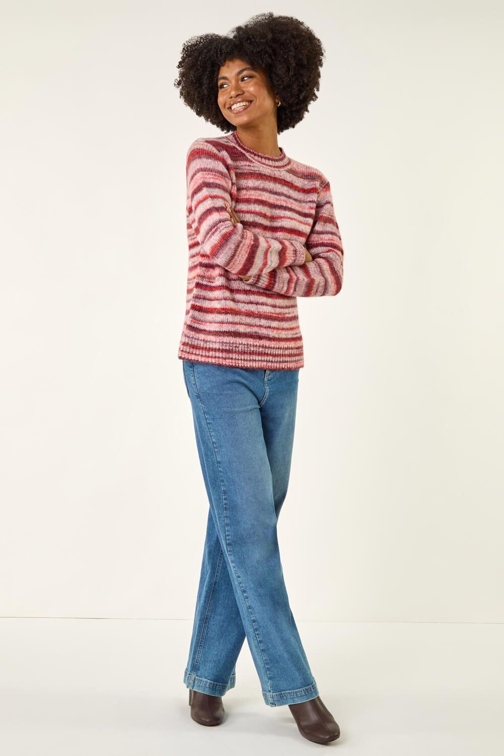 Roman Space Dye Stripe Knit Jumper