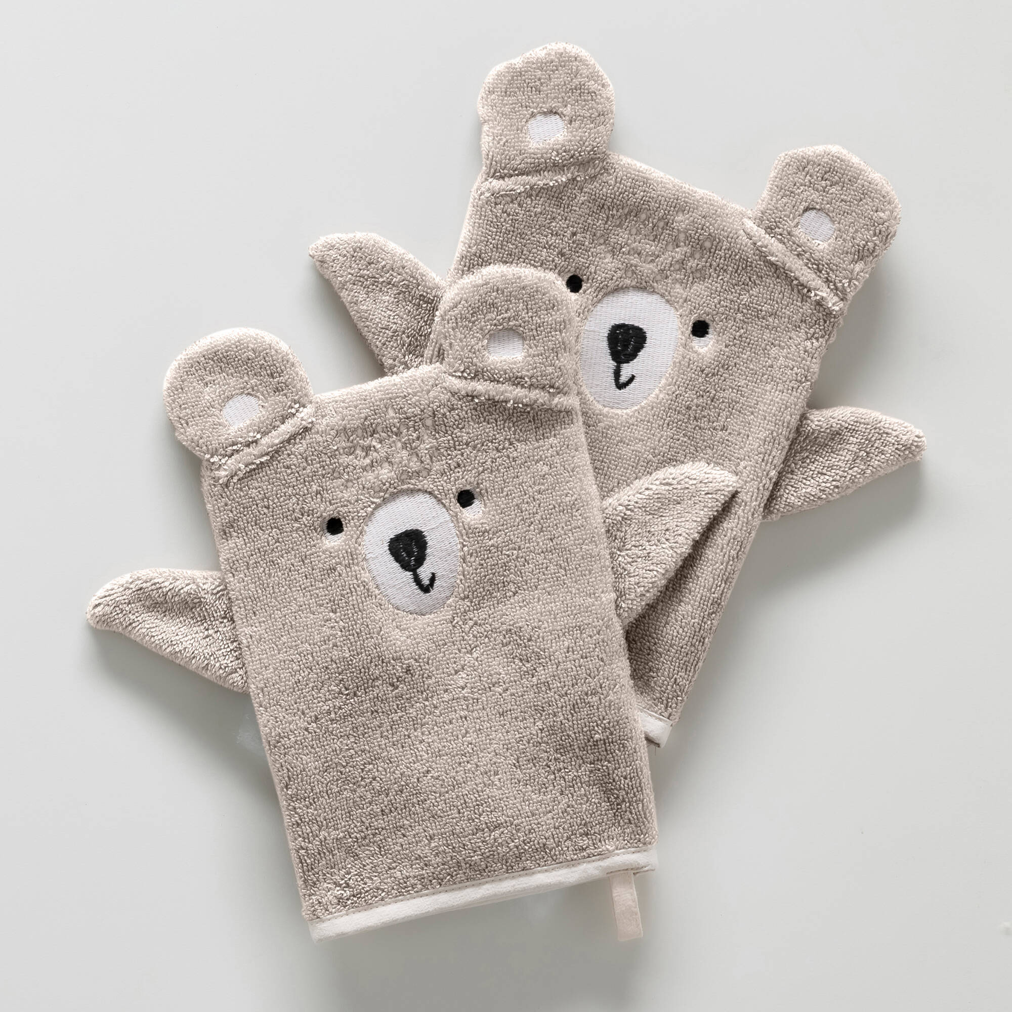 Collection éponge enfant brodée ourson coton - 380 g/m²