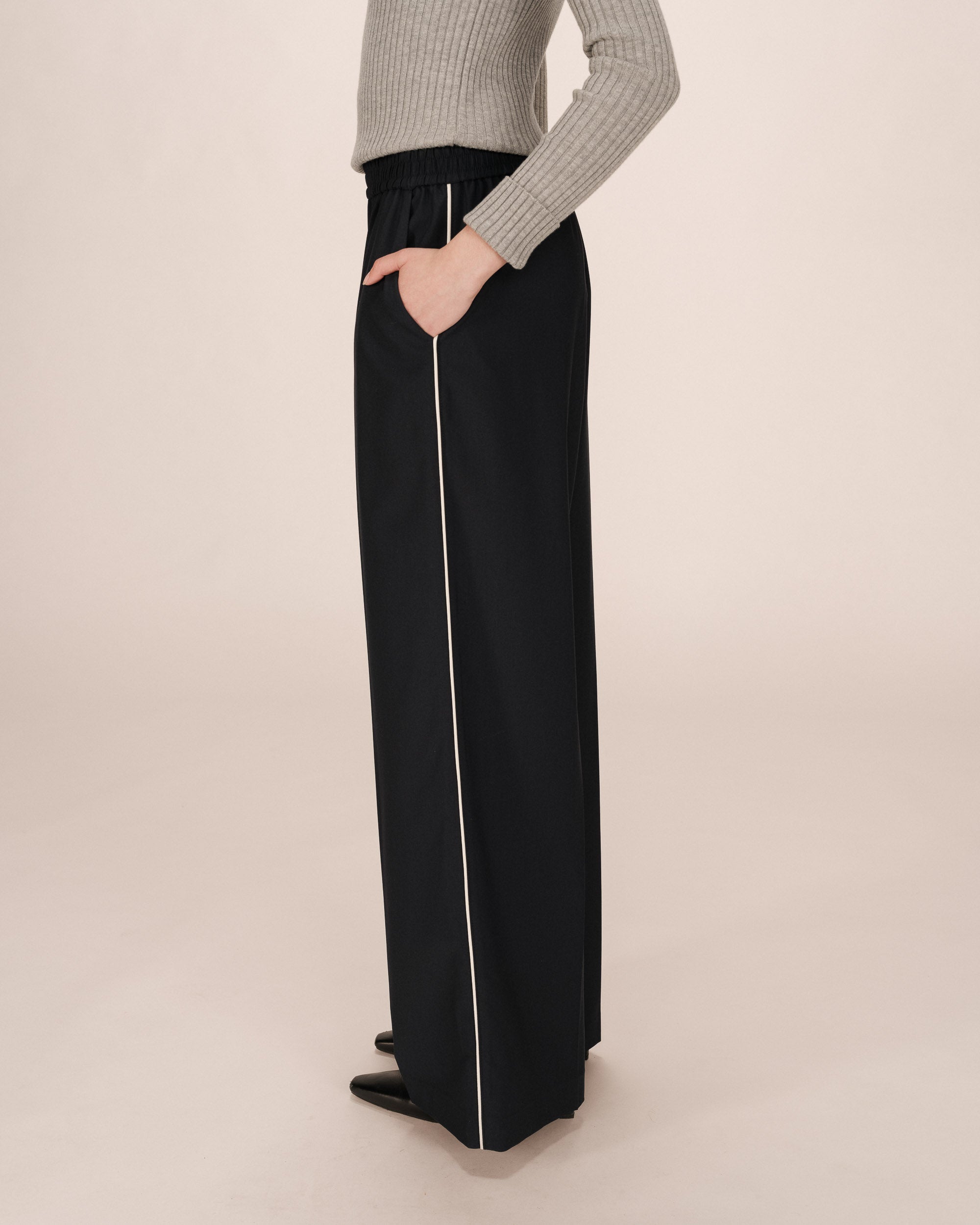 Pantalon large marine Sweeney
