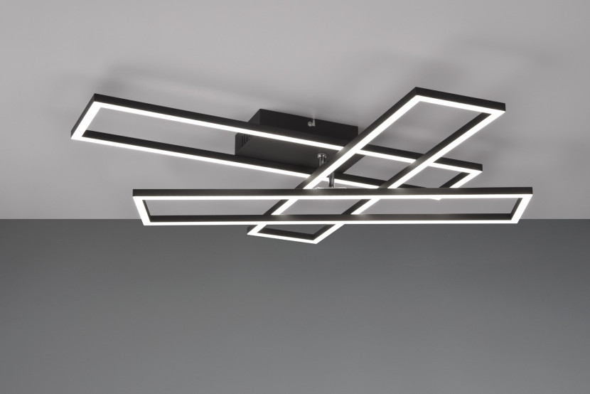 Plafon CORSO z pilotem prostokątny czarny LED 1x36W 66cm 4600lm IP20 RL