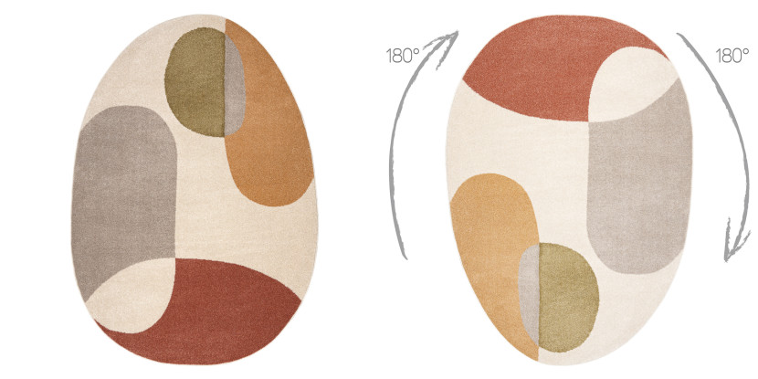 Dywan FUSION 5706 krem / terakota Shape - Geometryczny, 160x220 cm