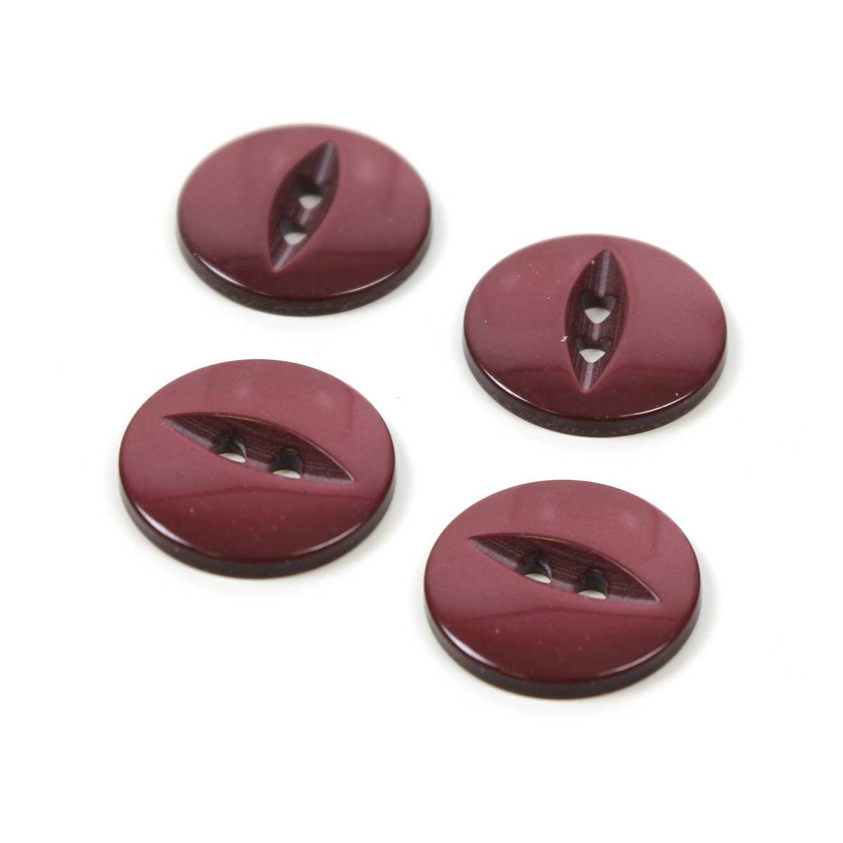 Hemline Wine Basic Fish Eye Button 4 Pack