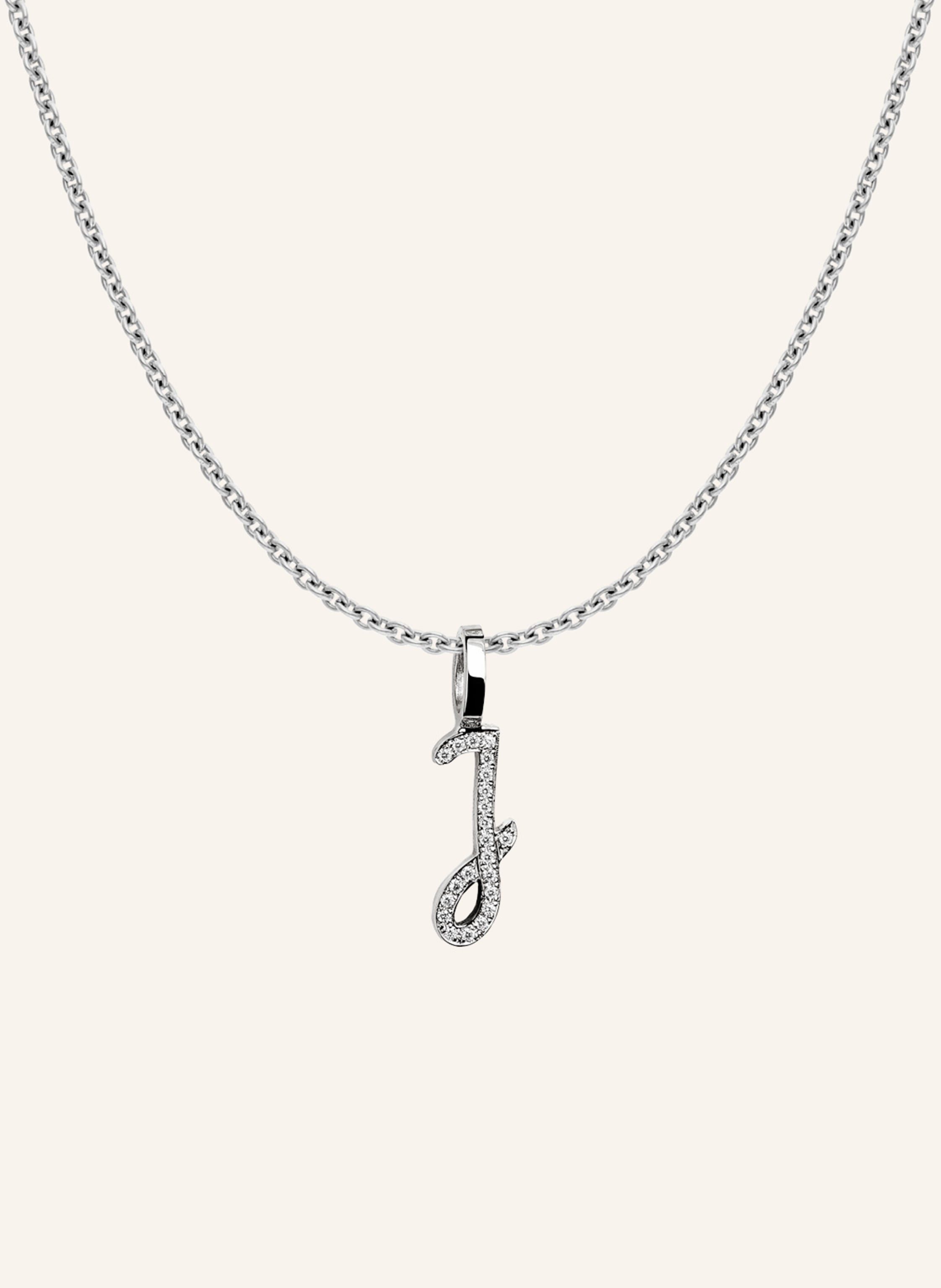 CADA Kette TINY DIAMOND LETTER J