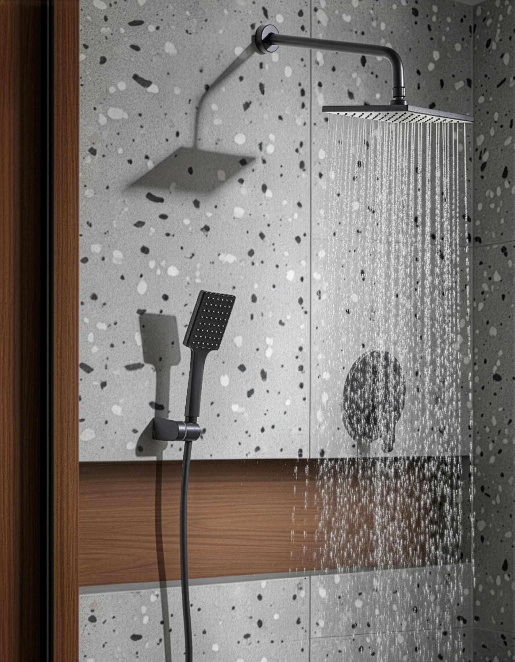 Concealed Shower Set with Rainshower GUARATUBA Black