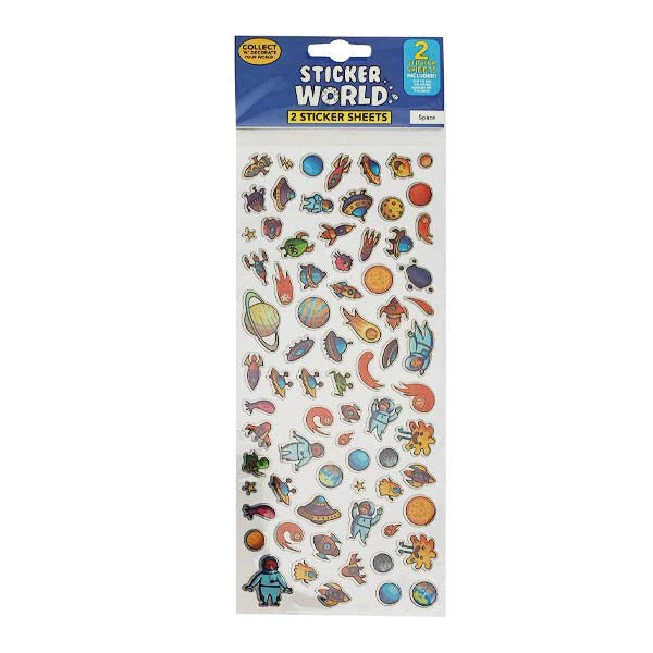 Sticker World Sheets Space 2 Pack