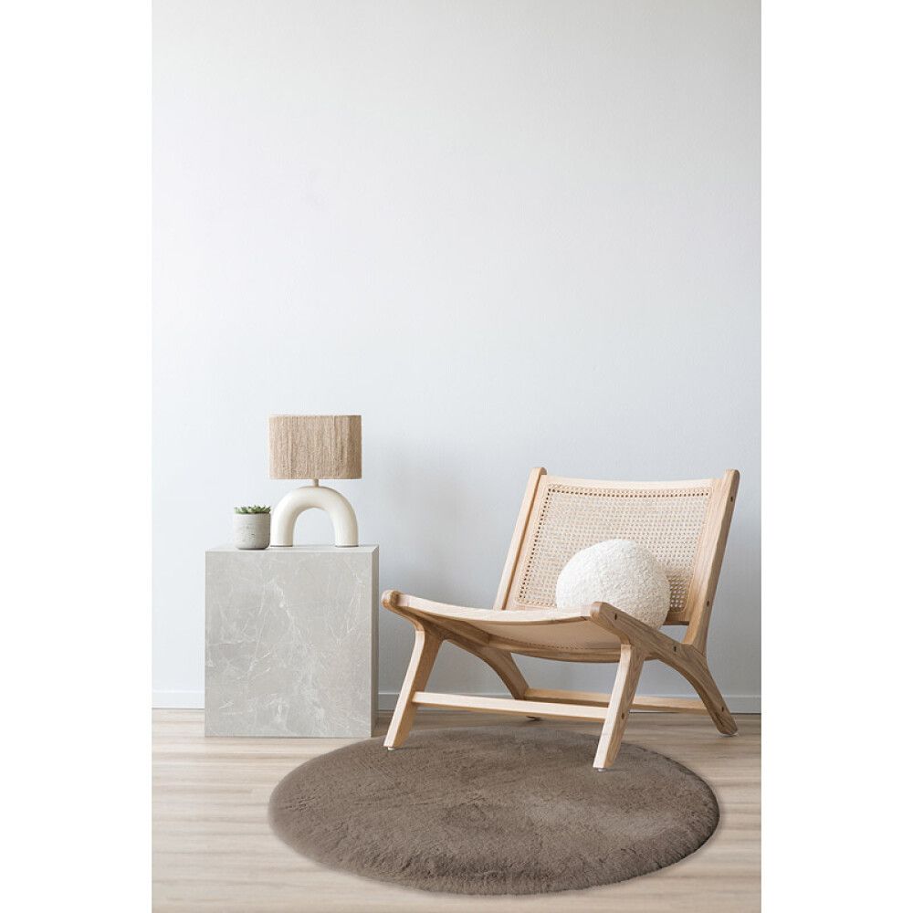 GULVTEPPE PREMIUM Ø80CM BRUN