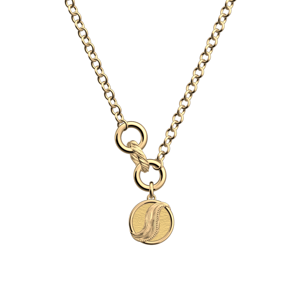 Collier Drapé, cuir réversible Déesse / Chimère