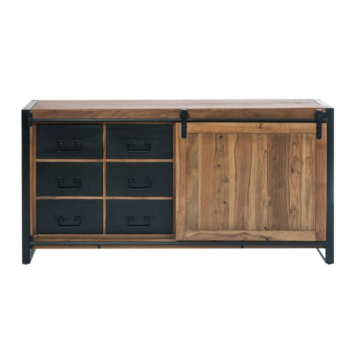 HAVANA - Buffet en bois marron 180 cm