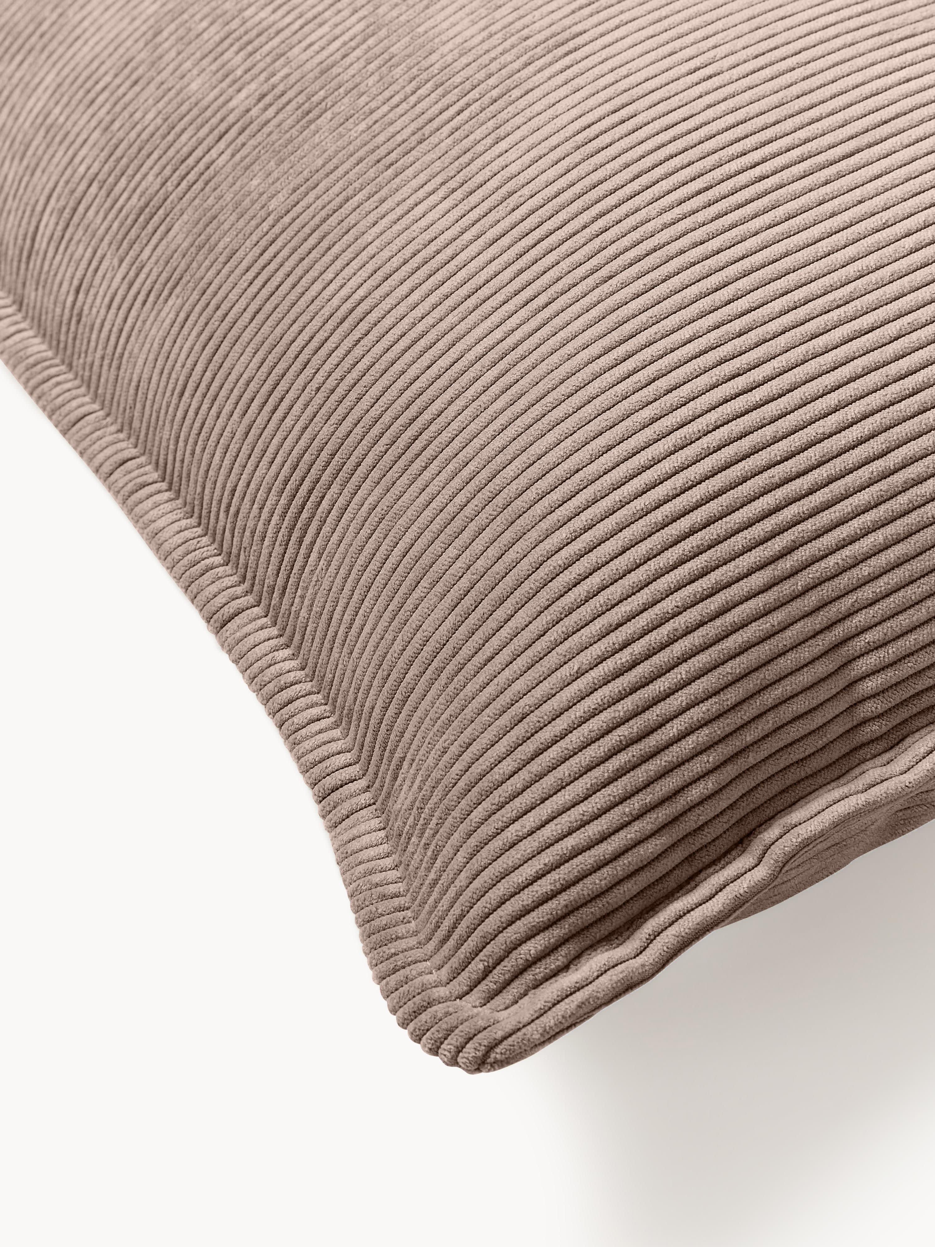 Großes Sofa-Kissen Lennon aus Cord, 50 x 80 cm