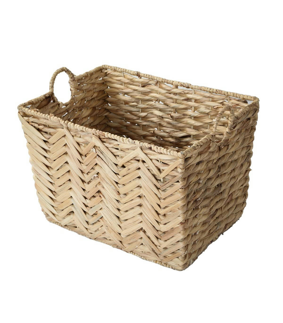 - Panier haut en jacinthe d'eau grand modèle - H37 cm