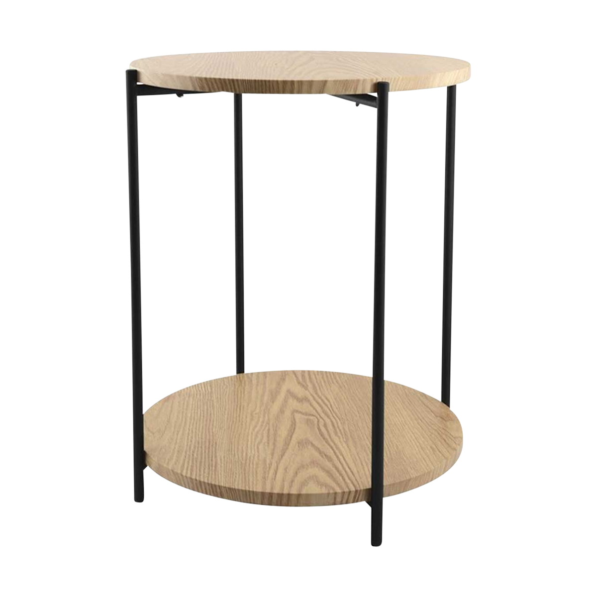 Lisomme Lina houten bijzettafel naturel - Ø 40 cm