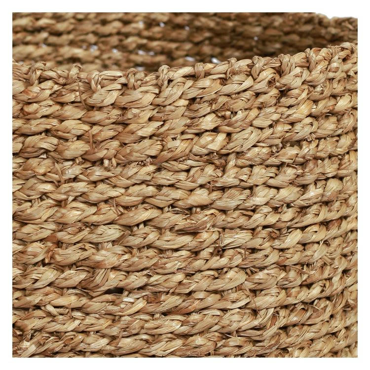 RICO - Panier rond tressé en fibre naturelle (lot de 2)